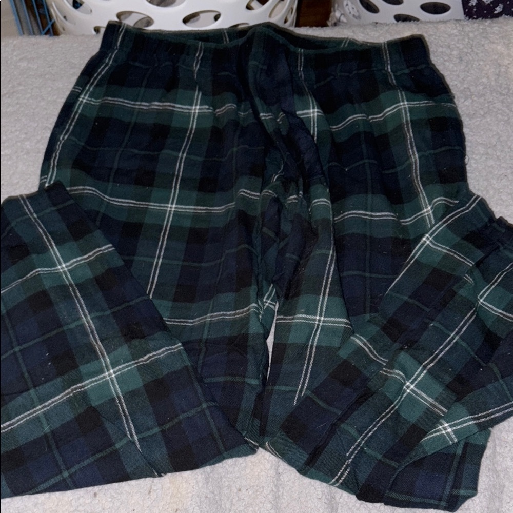 Old Navy Green and Black Plaid Pants